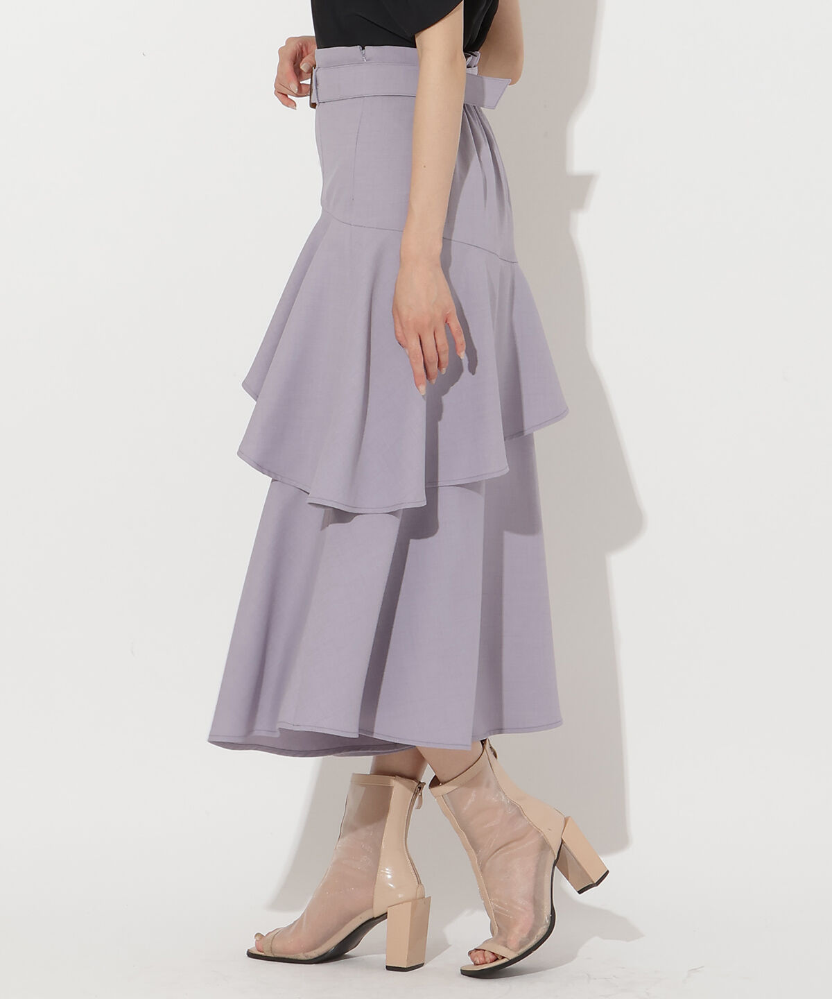 アンドクチュール「アシメフリルティアードスカート」|フレア|