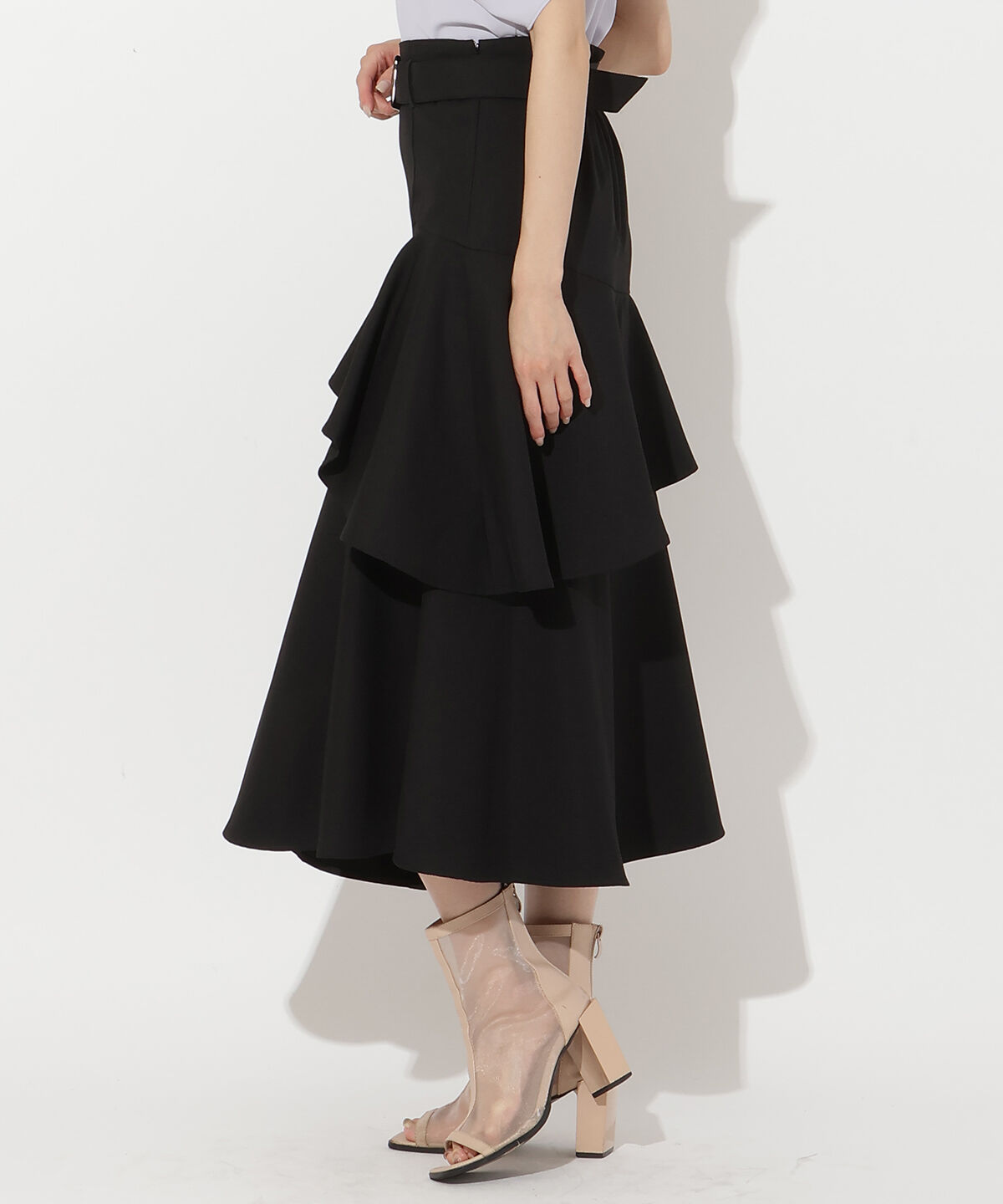 アンドクチュール「アシメフリルティアードスカート」|フレア|