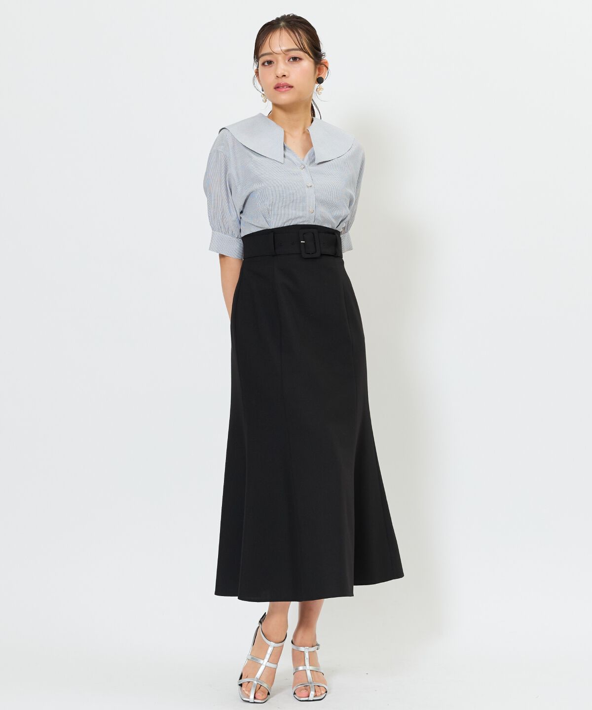 アンドクチュール「ビッグカラードッキングワンピース」|ワンピース|ブラック