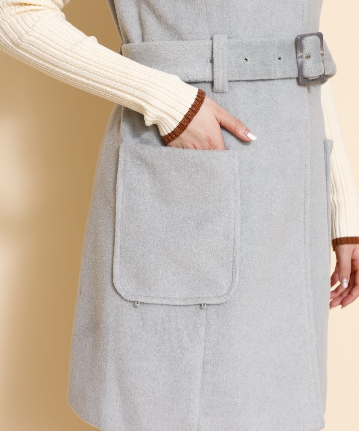 REDYAZEL「ファーカラースリットスリーブコート」|その他|