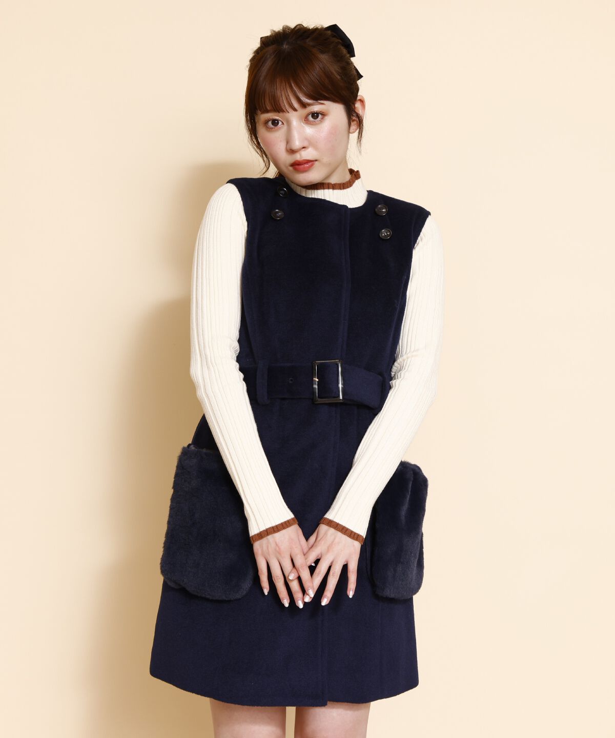 REDYAZEL「ファーカラースリットスリーブコート」|その他|