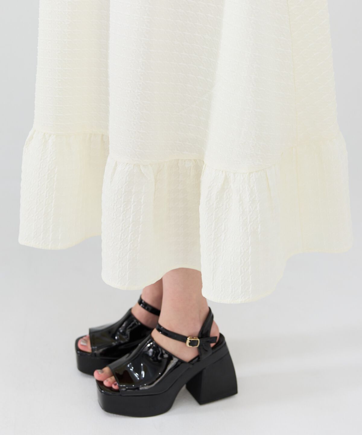 REDYAZEL「ニュアンスボタンジャガードワンピース」|ワンピース|