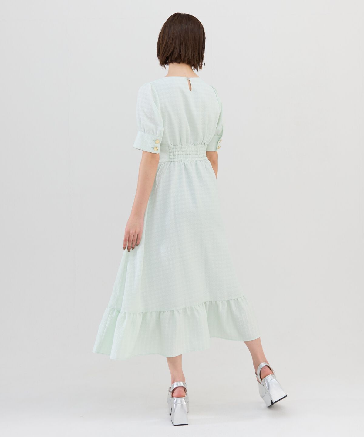 REDYAZEL「ニュアンスボタンジャガードワンピース」|ワンピース|