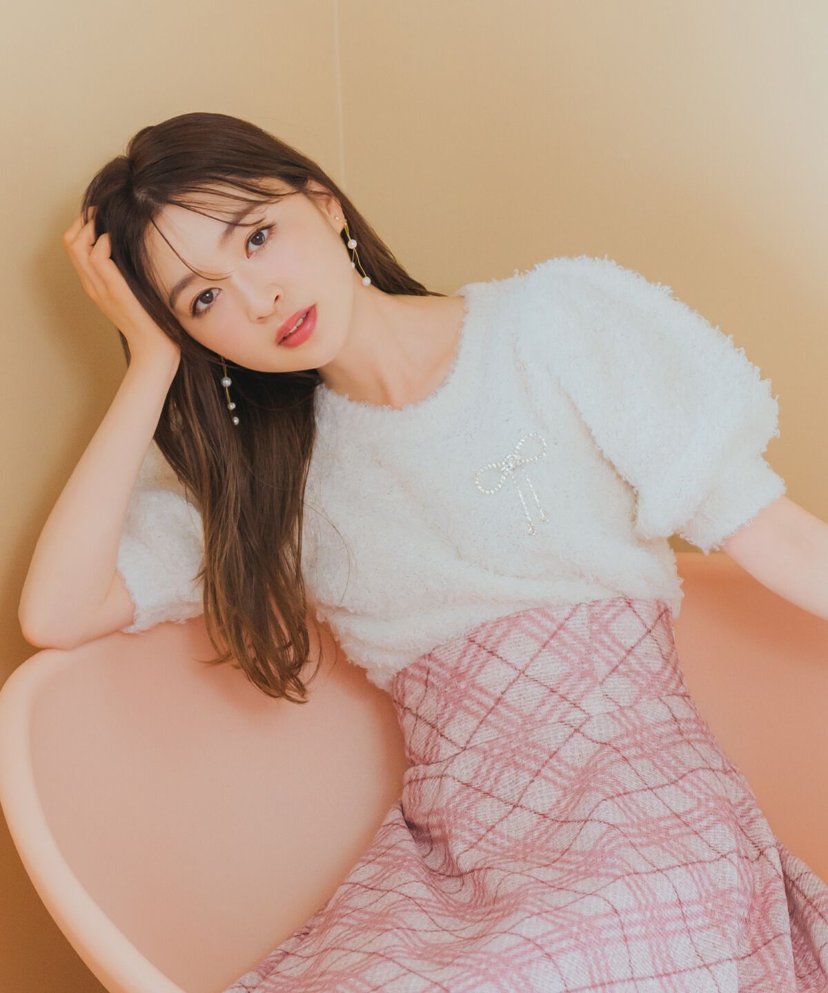 WILLSELECTION「リボンブローチ付きテディヤーンニット」|ニット・セーター|