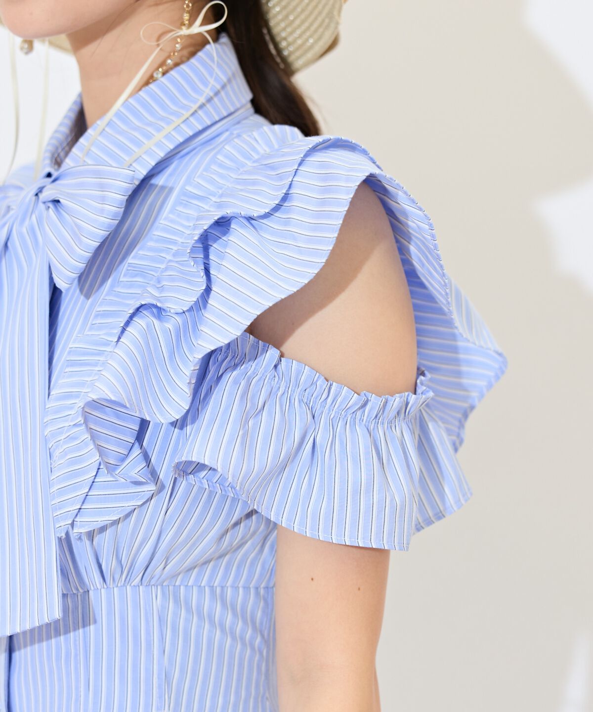 WILLSELECTION「ラッフルスリーブリボンタイワンピース」|ワンピース|