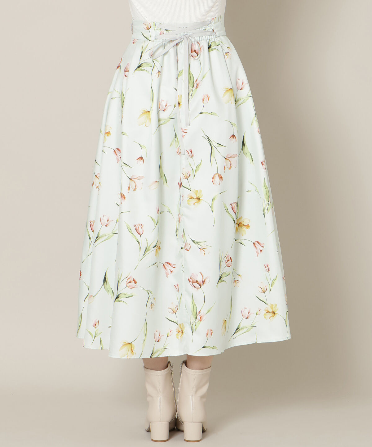 WILLSELECTION「チューリッププリントタックフレアスカート」|フレア|