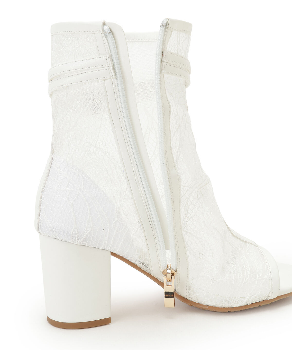 WILLSELECTION「ベルト付きオープントゥレースブーツ」|ショートブーツ|