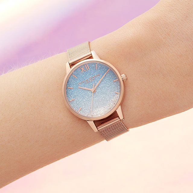 OLIVIA BURTON 「〈OLIVIA BURTON(ｵﾘﾋﾞｱﾊﾞｰﾄﾝ)〉ｱﾝﾀﾞｰｻﾞｼｰ 30mm ｳｨｯｼﾝｸﾞｳｪｰﾌﾞﾛｰｽﾞｺﾞｰﾙﾄﾞﾒｯｼｭ」|腕時計|