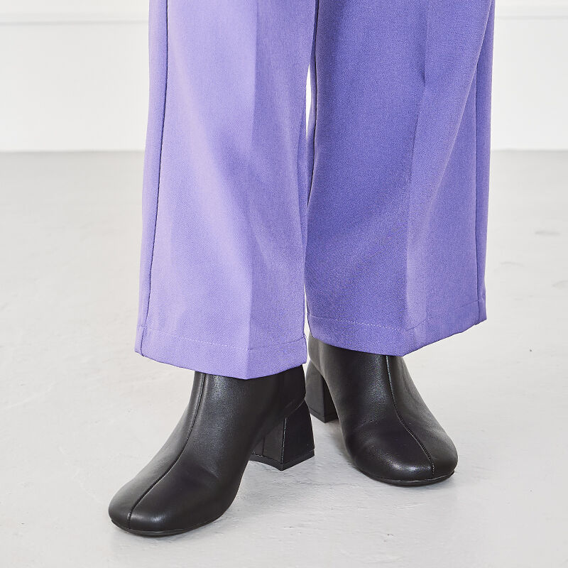 WA Oriental TRaffic「ラウンドトゥ変形ヒールブーツ/22407」|ショートブーツ|BLACK