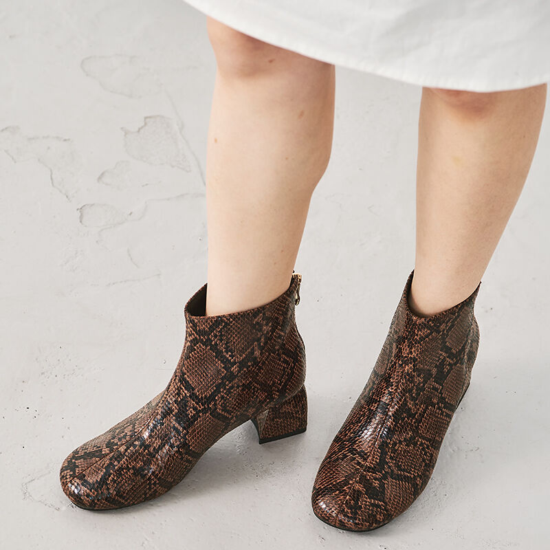 WA Oriental TRaffic「ラウンドトゥ変形ヒールブーツ/22407」|ショートブーツ|