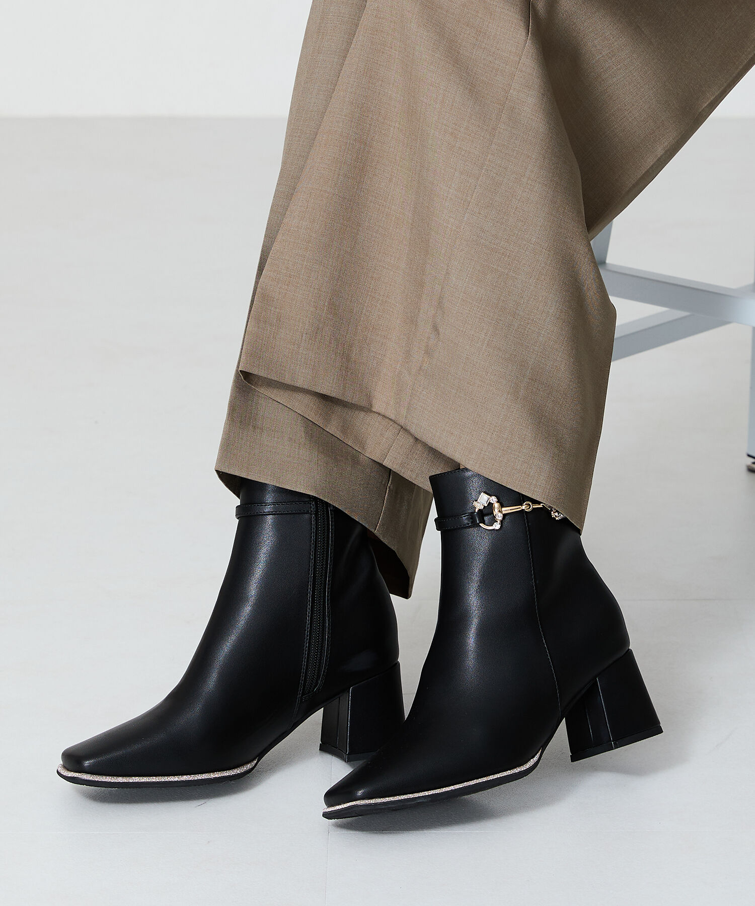 ORiental TRaffic「ビジュービットヒールブーツ/41427」|ショートブーツ|