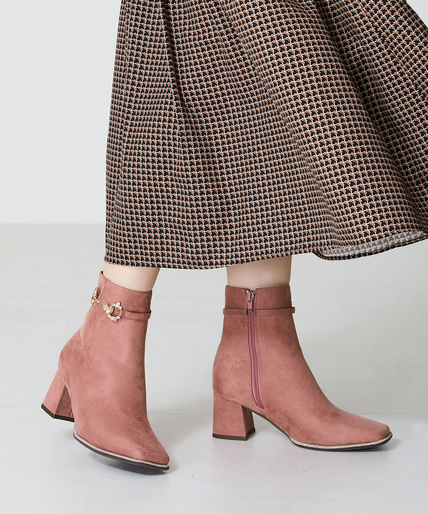 ORiental TRaffic「ビジュービットヒールブーツ/41427」|ショートブーツ|