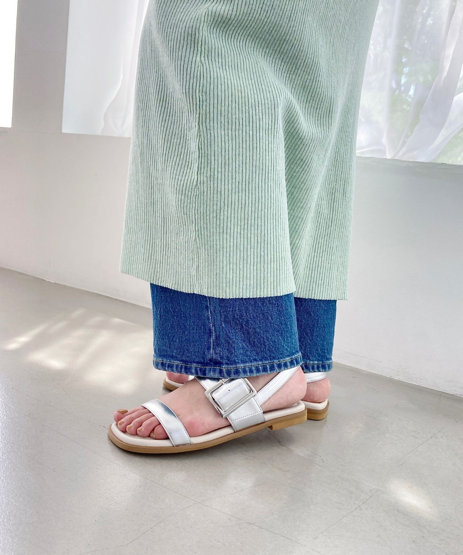 WA Oriental TRaffic「ベルトバックルフラットサンダル/52217 サンダル トレンド 人気 フラット」|サンダル|