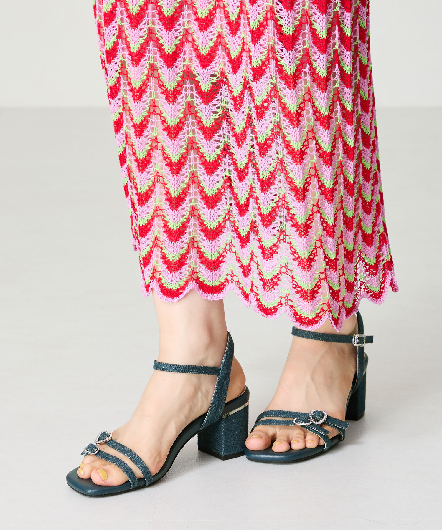 ORiental TRaffic「●2025春夏新作●マルチビジューバックルサンダル/51234」|サンダル|