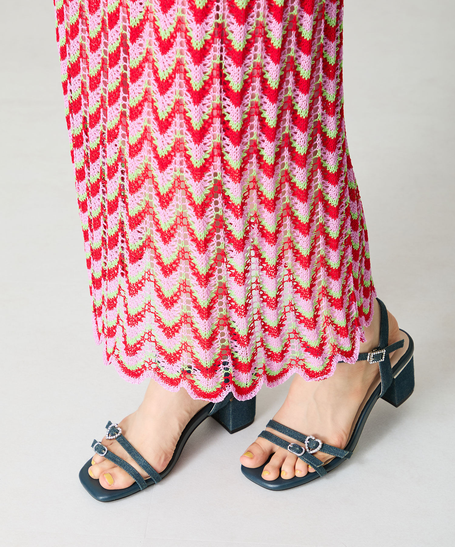 ORiental TRaffic「●2025春夏新作●マルチビジューバックルサンダル/51234」|サンダル|