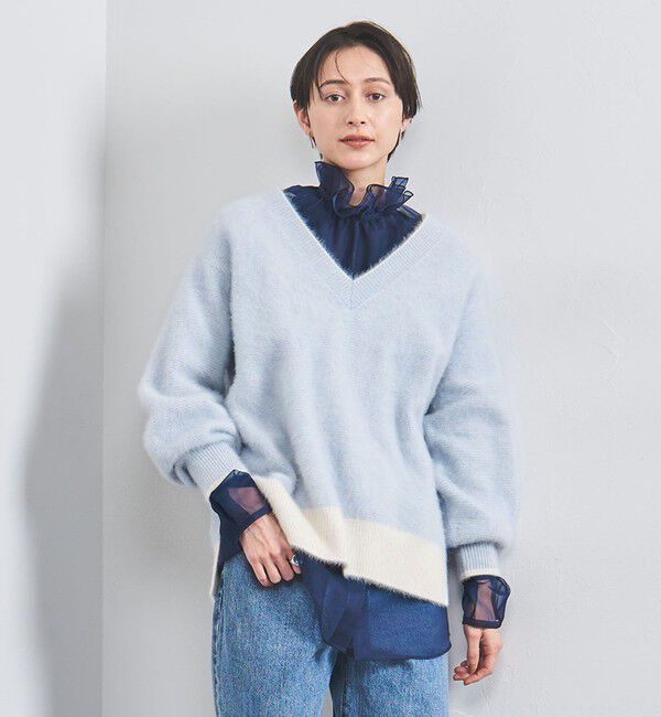 UNITED ARROWS「フォックス カシミヤ Vネック ニット」|ニット・セーター|