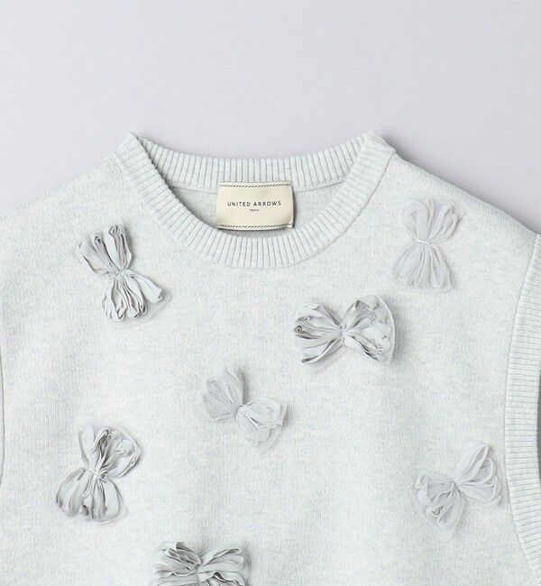 UNITED ARROWS「3D リボン クルーネック ベスト」|ベスト・ジレ|