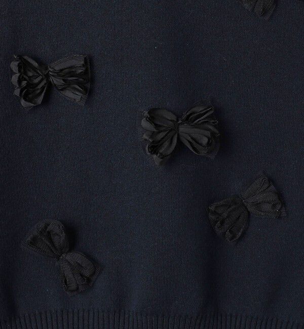 UNITED ARROWS「3D リボン クルーネック ベスト」|ベスト・ジレ|