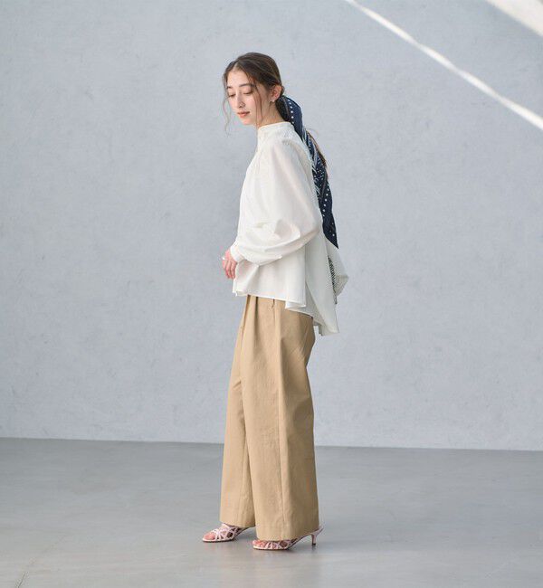 UNITED ARROWS「プリーツ ボリュームスリーブ ブラウス ‐ウォッシャブル‐」|シャツ・ブラウス|