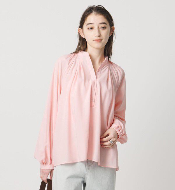 UNITED ARROWS「プリーツ ボリュームスリーブ ブラウス ‐ウォッシャブル‐」|シャツ・ブラウス|