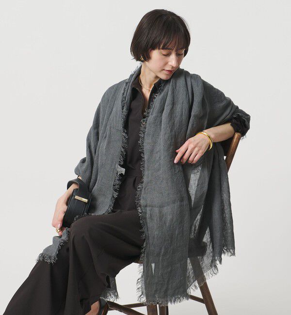 UNITED ARROWS「＜ASAUCE MELER＞LI GAUZE ストール」|ストール|DK.GRAY