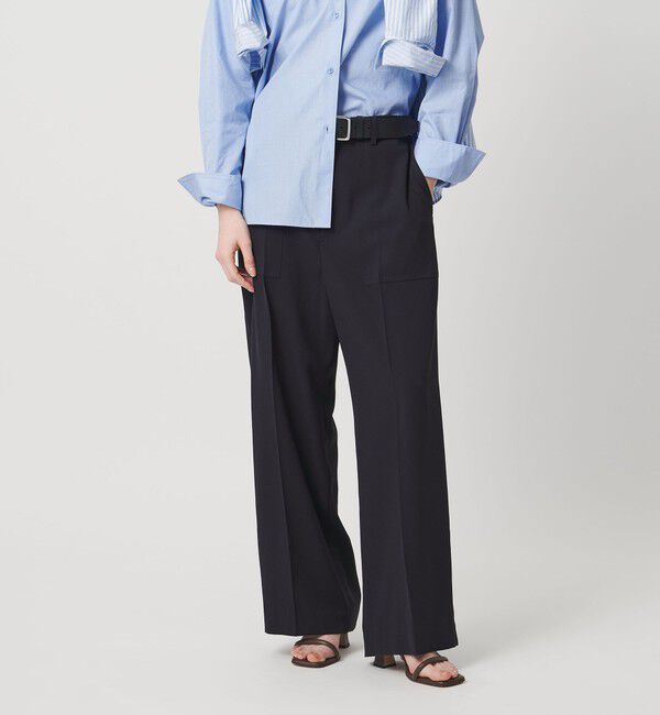 UNITED ARROWS「アセテートポリエステル ベイカーパンツ」|チノ|