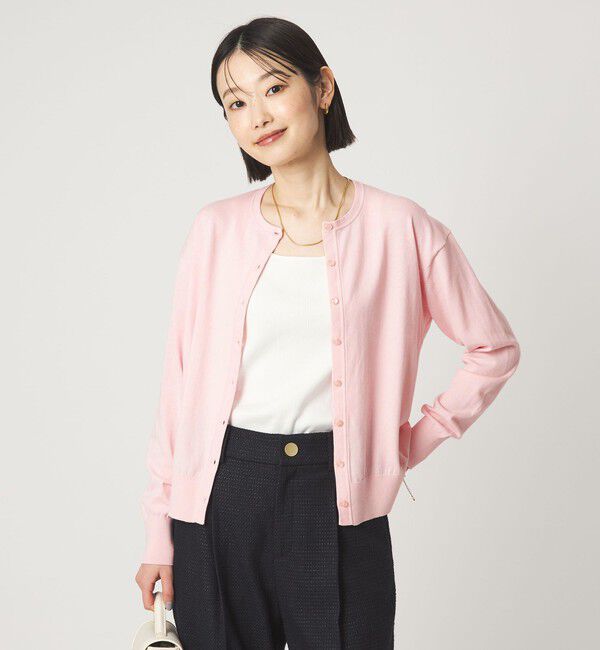 UNITED ARROWS green label relaxing「＜1_OF MINE＞クルーネック ニット カーディガン」|カーディガン|LT.PINK