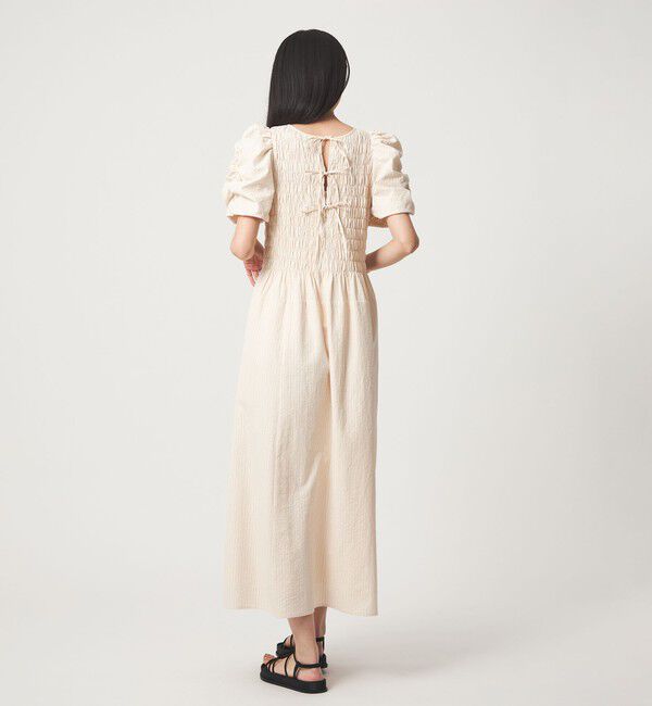 EMMEL REFINES「＜EMMEL REFINES＞EM ストライプ シャーリング フレア ワンピース」|ワンピース|