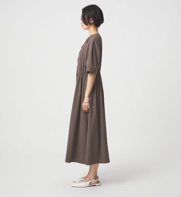 UNITED ARROWS green label relaxing「Vカラー フレア ボタン ワンピース」|ワンピース|