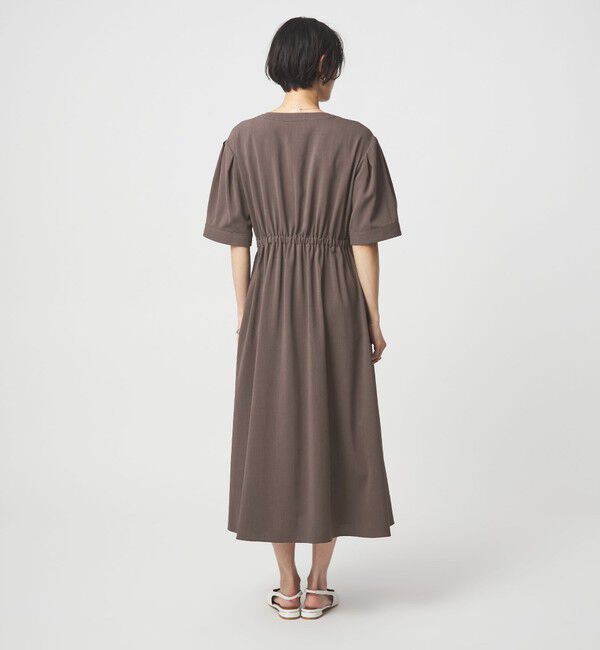 UNITED ARROWS green label relaxing「Vカラー フレア ボタン ワンピース」|ワンピース|