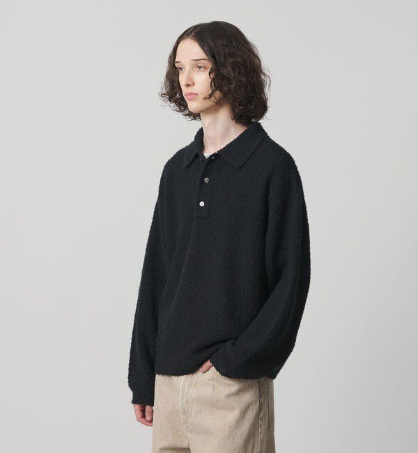 MONKEY TIME「コットン ナイロン カールヤーン ポロシャツ」|ニット・セーター|