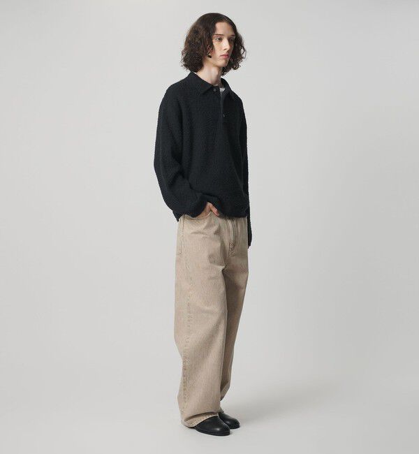 MONKEY TIME「コットン ナイロン カールヤーン ポロシャツ」|ニット・セーター|