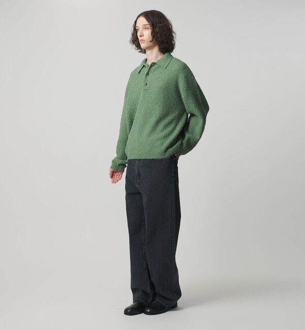 MONKEY TIME「コットン ナイロン カールヤーン ポロシャツ」|ニット・セーター|