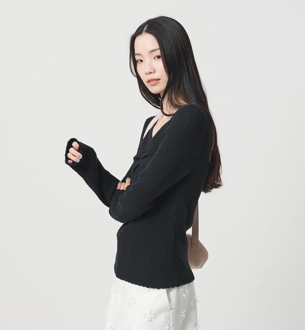 BEAUTY&YOUTH UNITED ARROWS「フロントタック リブニットプルオーバー」|ニット・セーター|