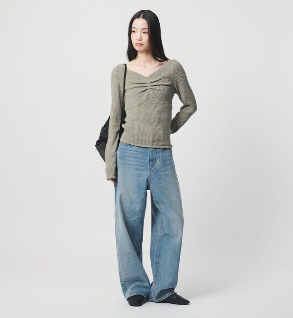 BEAUTY&YOUTH UNITED ARROWS「フロントタック リブニットプルオーバー」|ニット・セーター|LIME