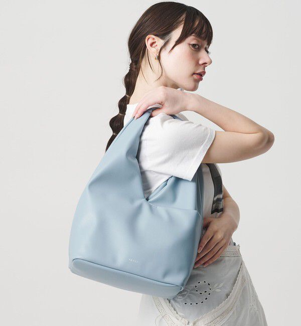 BEAUTY&YOUTH UNITED ARROWS「＜YAHKI＞レザーライク ソフト クロス ビッグ ショルダーバッグ」|ショルダー・メッセンジャー|LT.BLUE