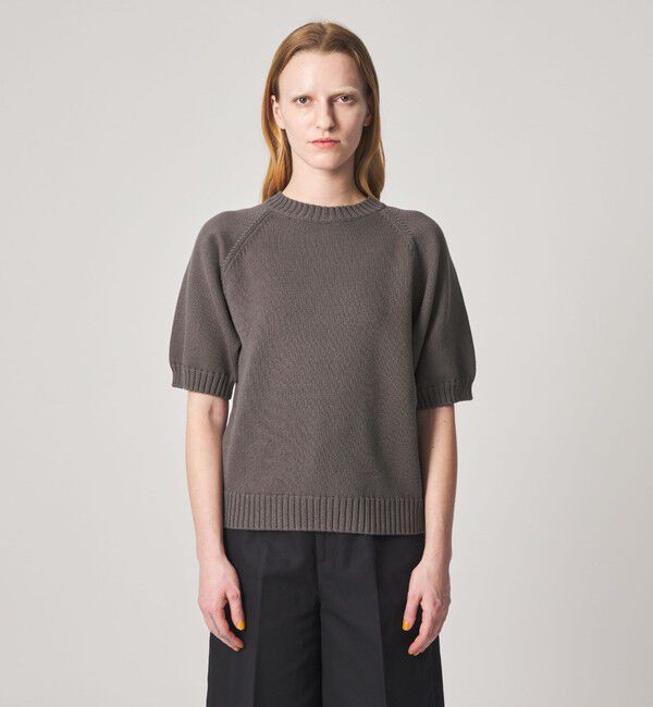 STEVEN ALAN「＜Steven Alan＞コットン ナイロン テープヤーン ハーフスリーブ ニット」|ニット・セーター|