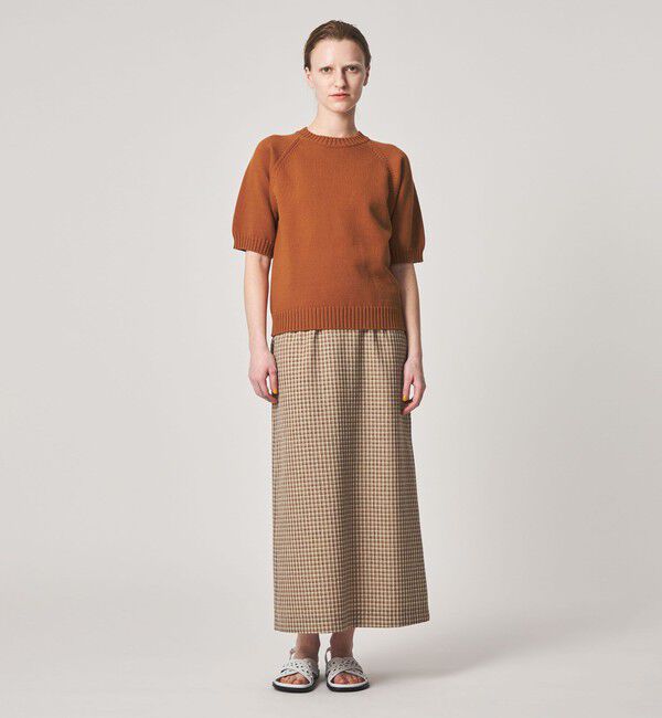 STEVEN ALAN「＜Steven Alan＞コットン ナイロン テープヤーン ハーフスリーブ ニット」|ニット・セーター|