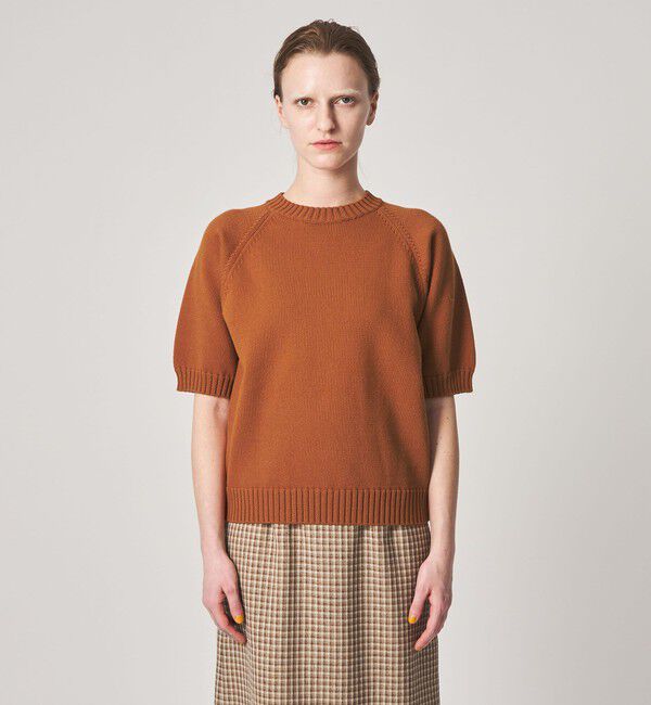 STEVEN ALAN「＜Steven Alan＞コットン ナイロン テープヤーン ハーフスリーブ ニット」|ニット・セーター|