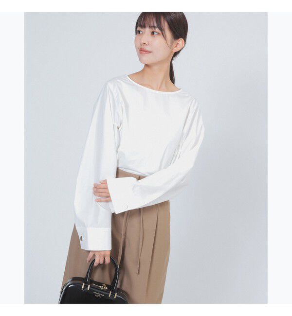 Demi-Luxe BEAMS 「バックオープン コットンブラウス」|シャツ・ブラウス|WHITE