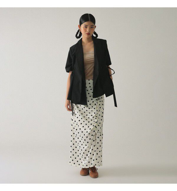 Ray BEAMS 「4ボタン ダブル ハーフスリーブ ジャケット 26SS」|テーラードジャケット|