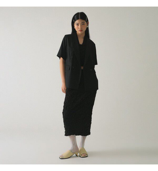 Ray BEAMS 「4ボタン ダブル ハーフスリーブ ジャケット 26SS」|テーラードジャケット|