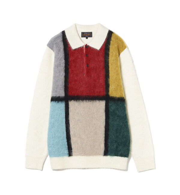 BEAMS PLUS「シャギー ニット ポロシャツ」|ポロシャツ|