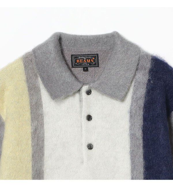 BEAMS PLUS「シャギー ニット ポロシャツ」|ポロシャツ|