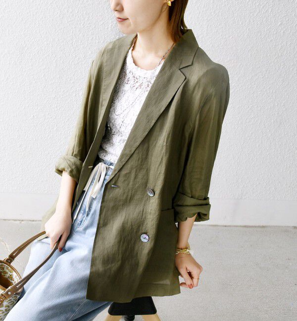 SHIPS for women「〈手洗い可能〉ラミー シアー ジャケット」|テーラードジャケット|