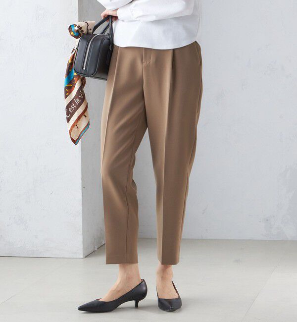 SHIPS for women「〈手洗い可能〉タック テーパード パンツ（セットアップ対応）」|その他|