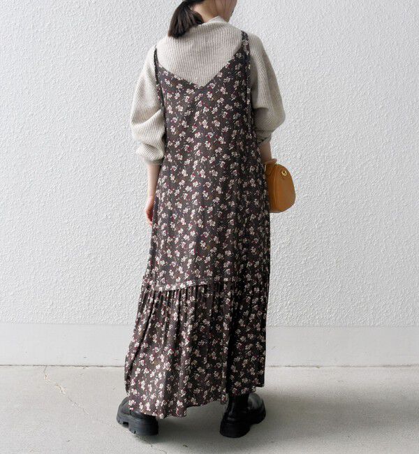 SHIPS any「SHIPS any:〈手洗い可能〉TROUILLET プチ フラワー フレア キャミワンピース」|ワンピース|