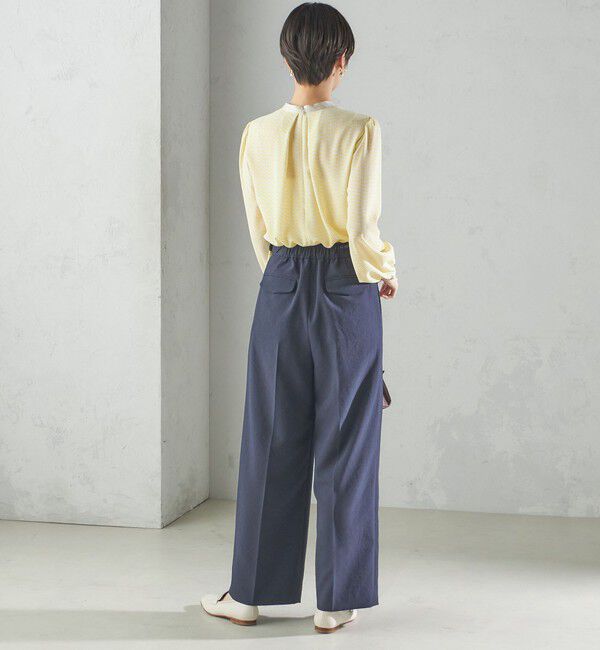 SHIPS for women「〈手洗い可能〉ボウタイ 幾何 プリント 長袖 ブラウス」|シャツ・ブラウス|