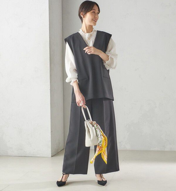 SHIPS for women「〈手洗い可能〉プルオーバー ベスト（セットアップ対応）」|ベスト・ジレ|