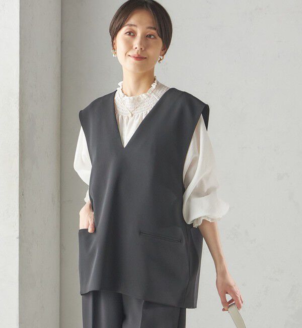 SHIPS for women「〈手洗い可能〉プルオーバー ベスト（セットアップ対応）」|ベスト・ジレ|